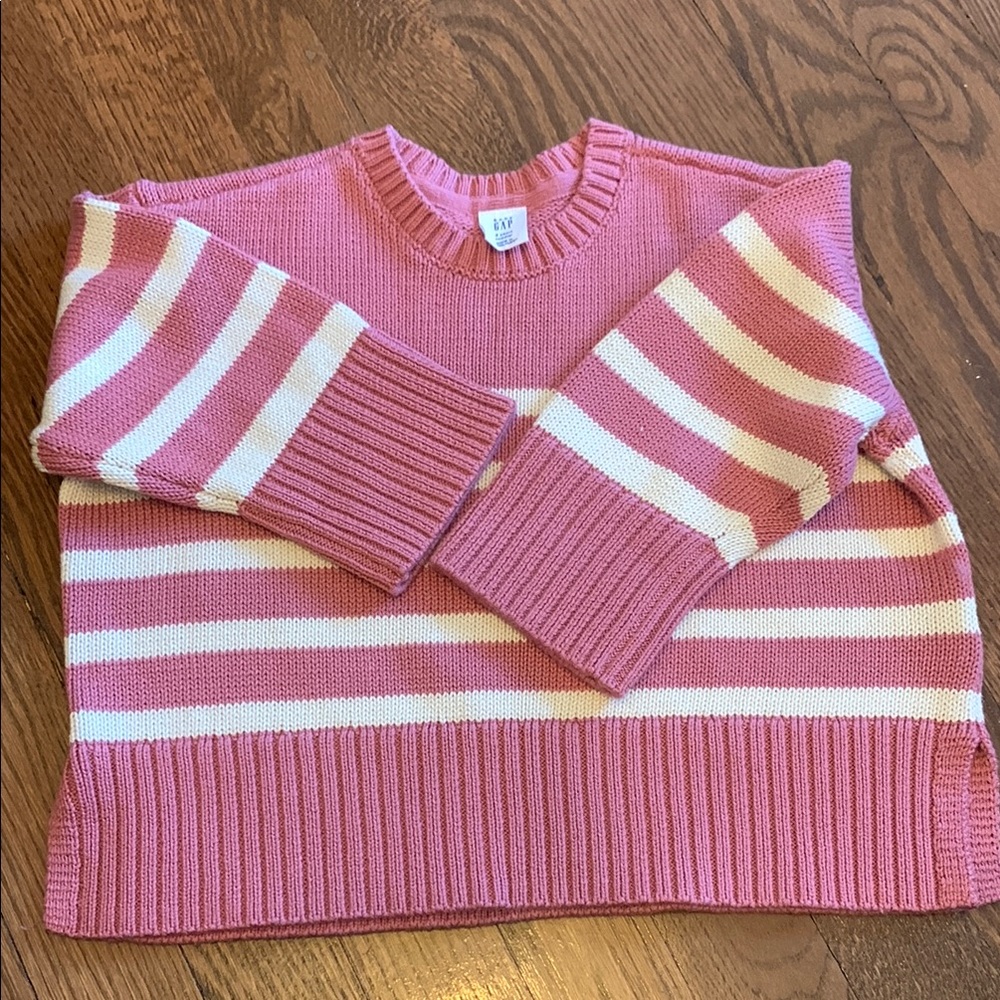 Baby Gap Pink and White Striped Sweater, size 2T